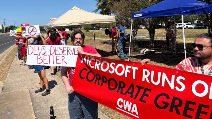 Bethesda-anställda protesterar mot Microsofts uppsägningar